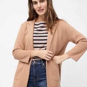 J. Crew Beige “Sophie” Knit Open Cardigan-Size Medium